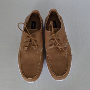 Break Free Men's Hand Lace Casual  Shoes, Brown Size 10
